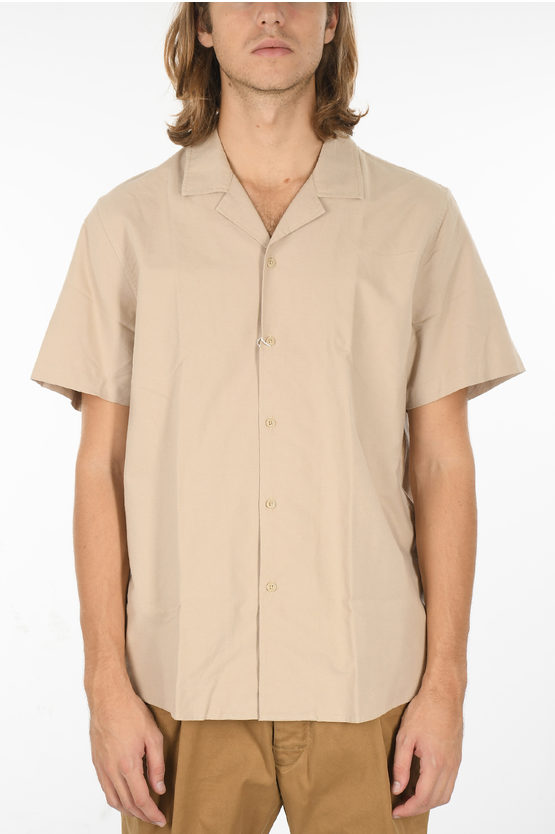 Samsoe & Samsoe Short Sleeve Oversized Einar Sx Shirt In Neutral