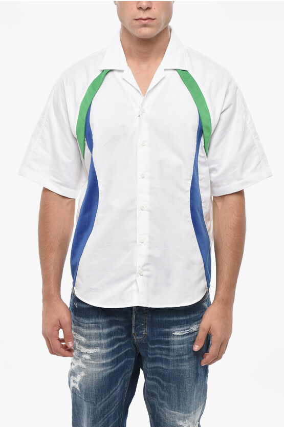 Dsquared2 Short Sleeve Shirt With Contrasting Bands In White