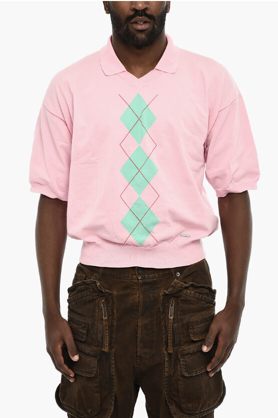 Dsquared2 Short Sleeve Sweater With Polo Neck