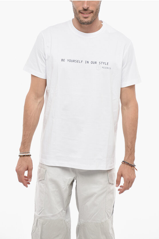 Shop Peserico Short Sleeved Be Yourself T-shirt