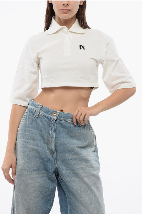 Palm Angels Polo Shirt With Monogram  Logo