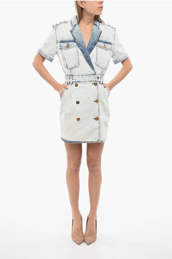 Balmain Double-breasted Denim Dress