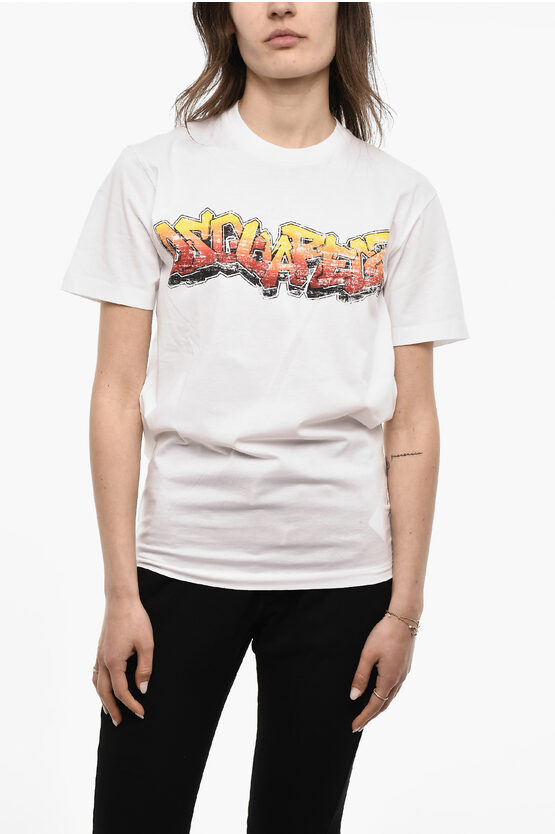 Dsquared2 Short Sleeved Graffiti Printed T-shirt