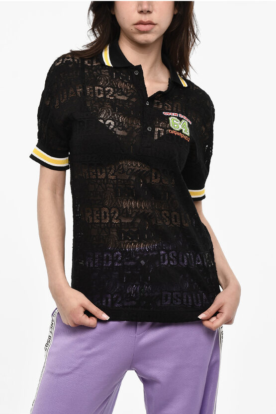 Dsquared2 Short Sleeved Lace Polo