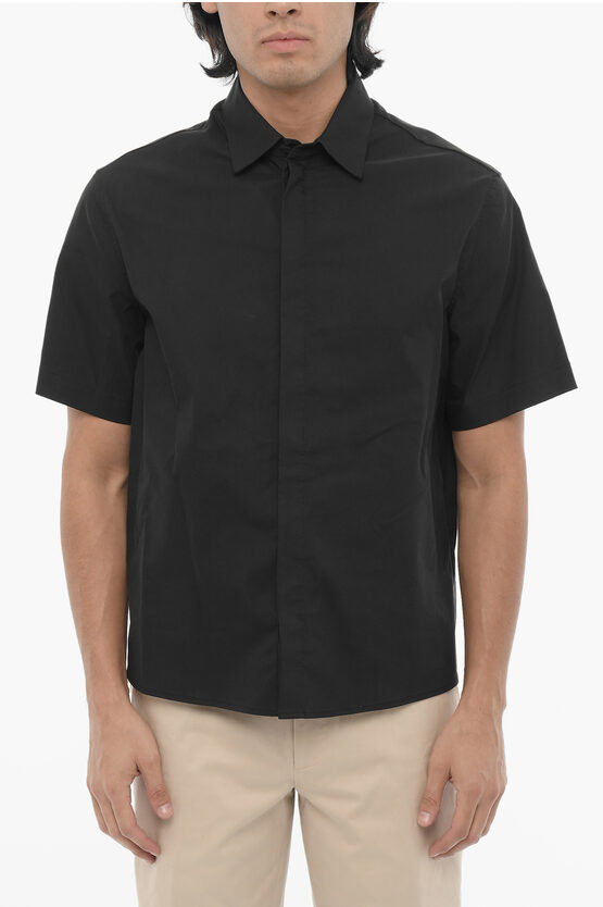 Shop Neil Barrett Short Sleeved Loose Fit Shirt