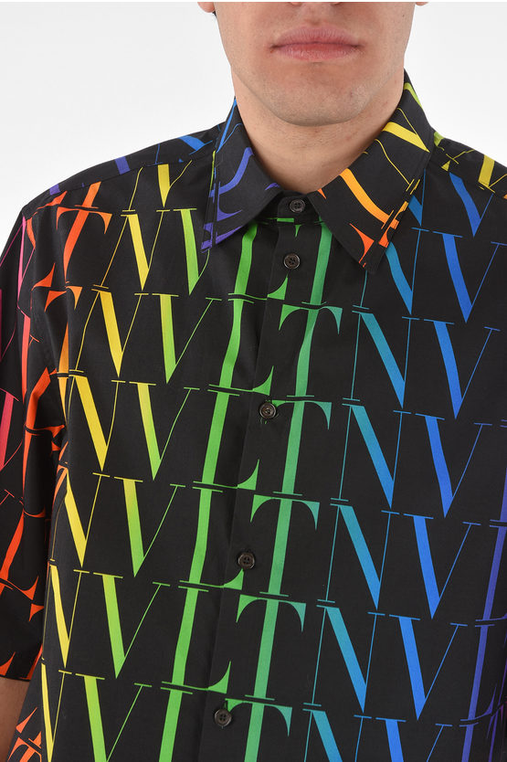 Valentino Short-sleeved Monogram Printed Shirt men - Glamood Outlet