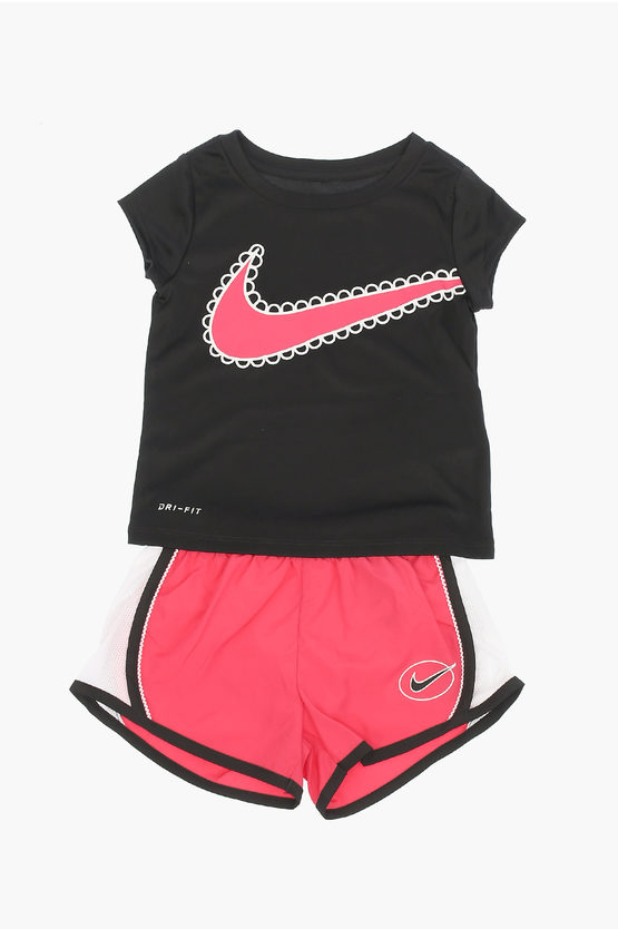 Nike Babies' Shorts And T-shirt Set In Black