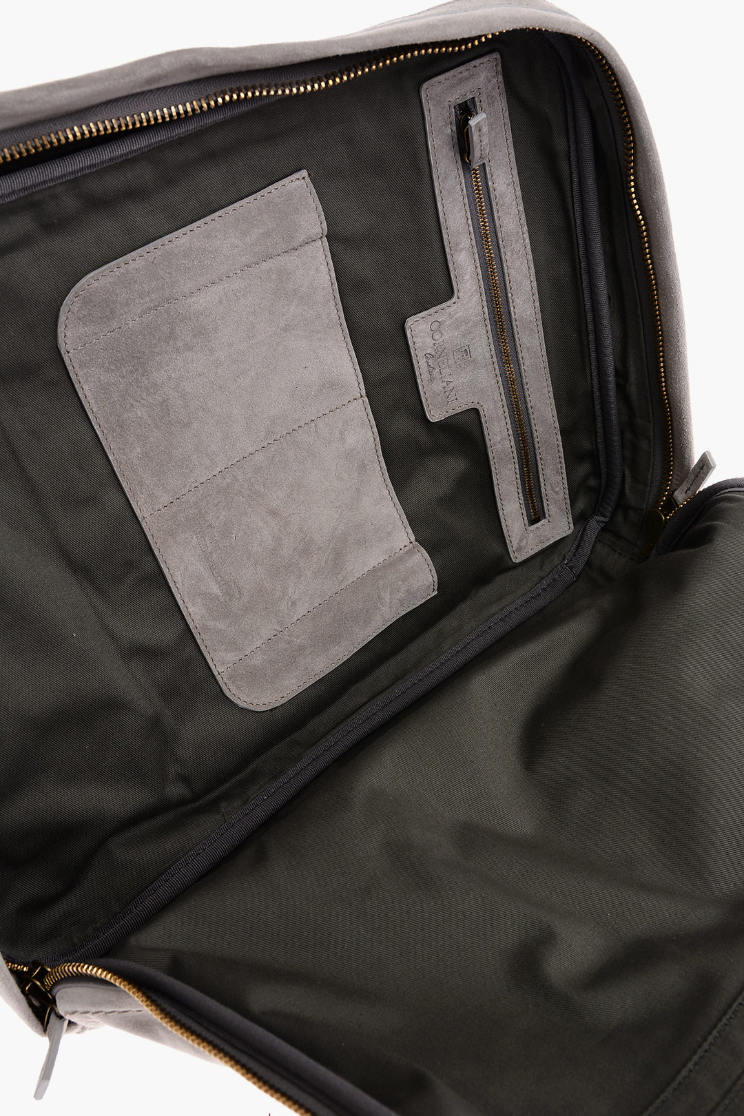 Corneliani Shoulder Strap Suede Laptop Bag men Glamood Outlet