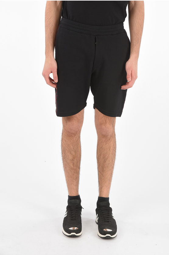 Shop Alexander Mcqueen Side Logo Band Jersey Shorts