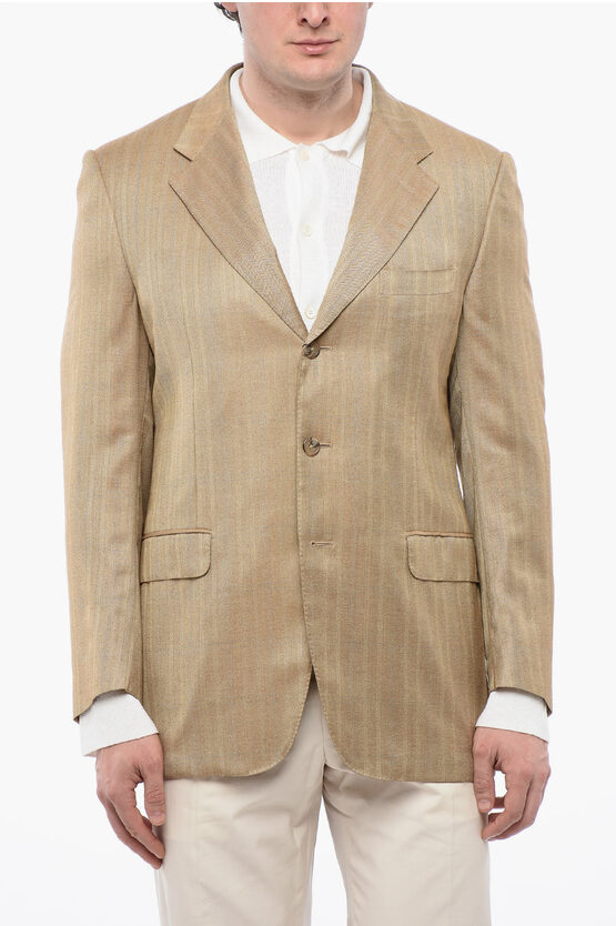 Cc Brothers Side Vents Notch Lapel 2-button Fully-lined Blazer