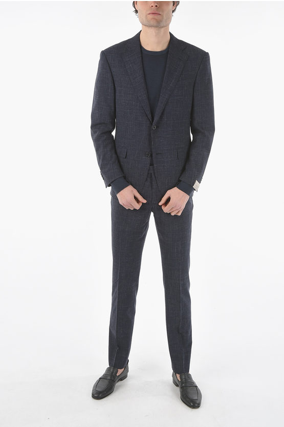 Shop Corneliani Side Vents Notch Lapel Academy 2-button Suit