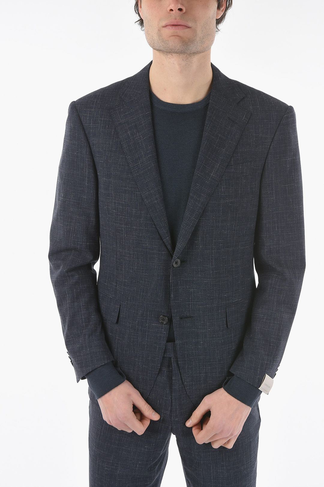 0401~Notch Lapel ACADEMY SOFT Flax Blend Suit main image 0