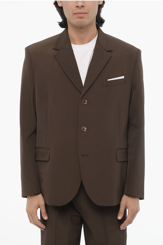 Neil Barrett Side Vents Notch Lapel Slim Fit 3-button Blazer