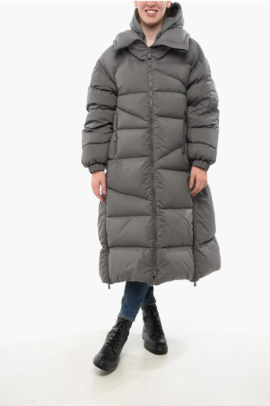 Bacon Side Zipped New Double Long Down Jacket