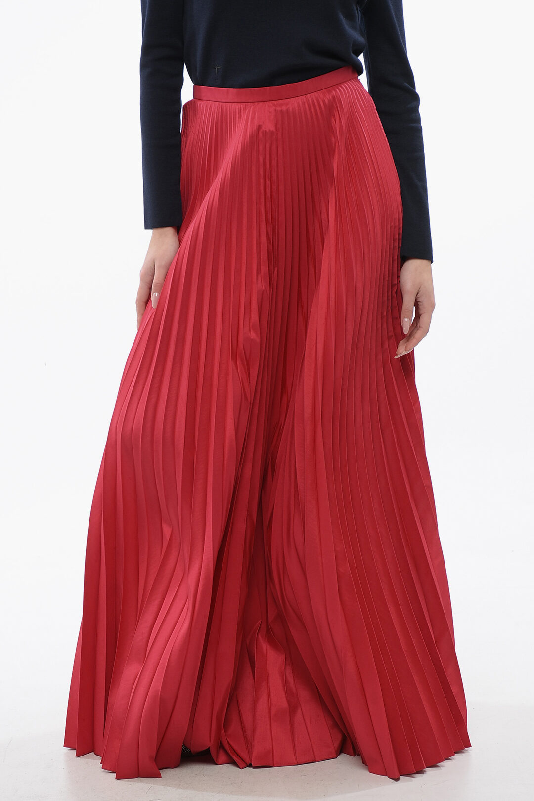 CERISE ACCORDION SKIRT