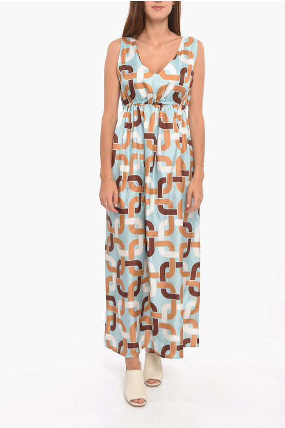 Altea Silk Amilia Dress With Geometrical Dress In Multi