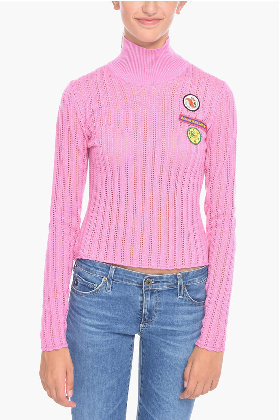 Cormio Silk And Cashmere Anna Turtleneck Sweater In Pink
