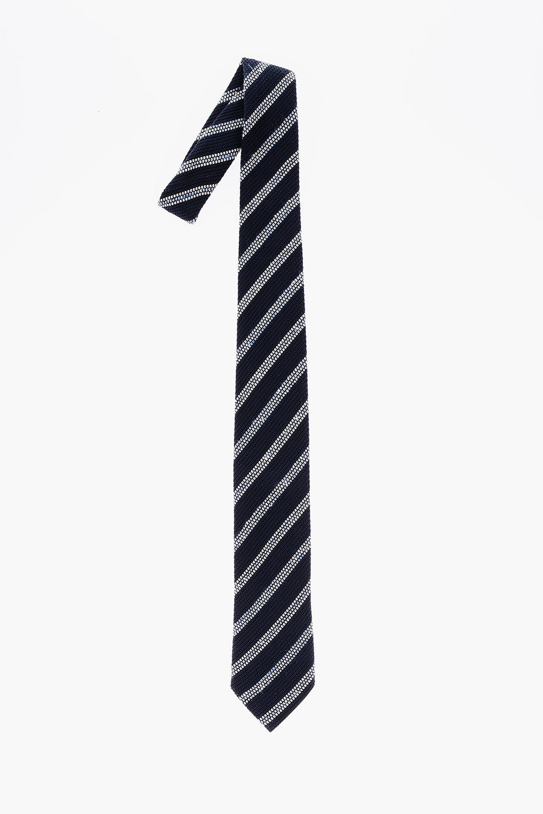 Corneliani Silk and Cotton Regimental Striped Tie men - Glamood Outlet