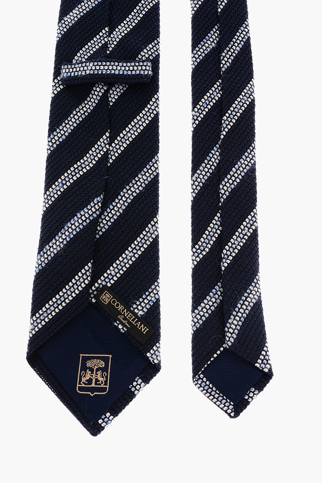 Corneliani Silk and Cotton Regimental Striped Tie men - Glamood Outlet
