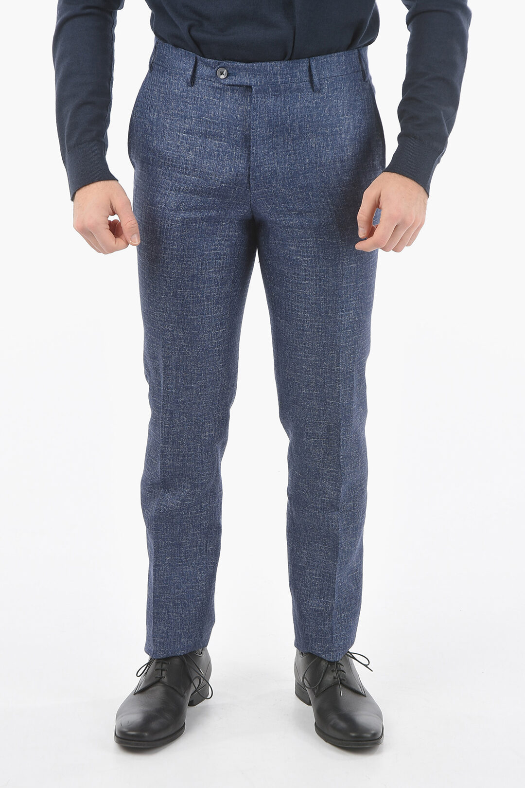 0401~Notch Lapel ACADEMY SOFT Flax Blend Suit