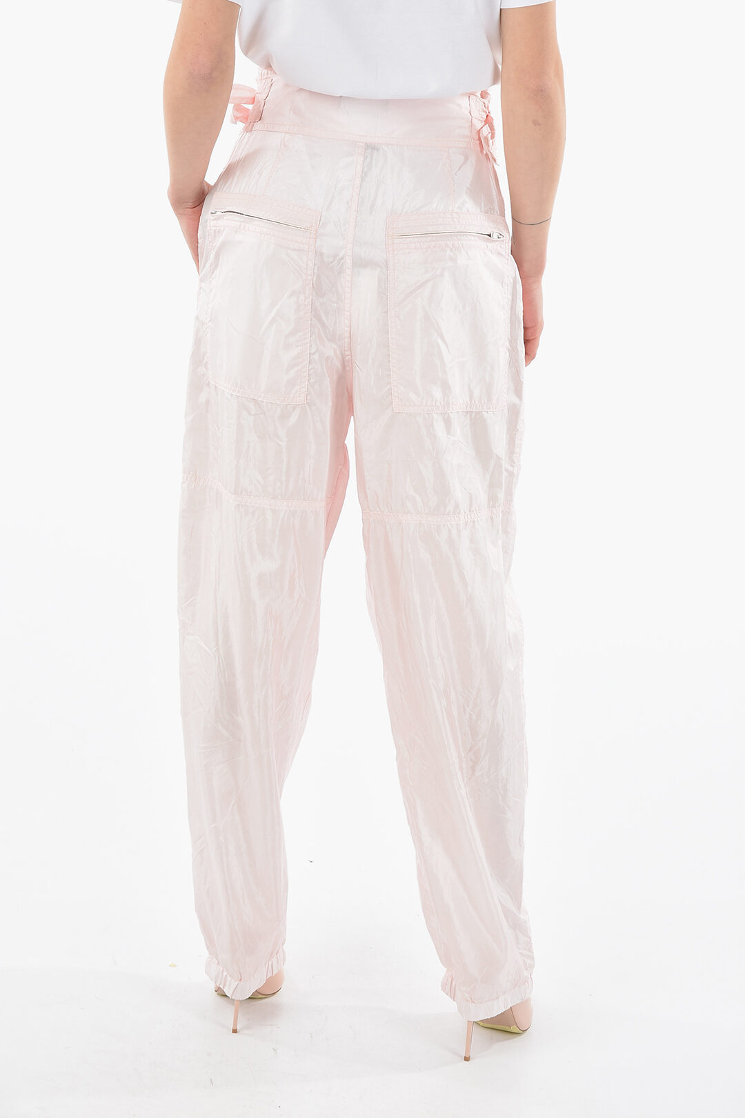 Silk and Nylon OLGA High-waisted Pants