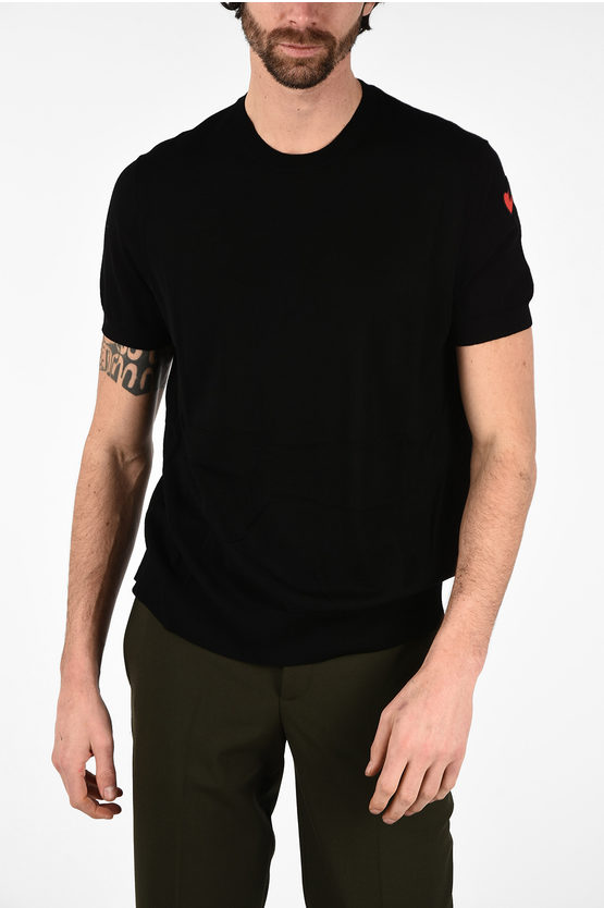 Neil Barrett Silk and Wool Short Sleeve Loose Fit Sweater men