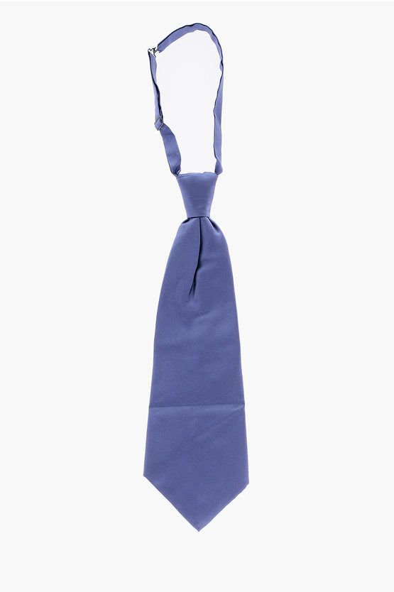 Corneliani Silk Ascot Tie In Blue