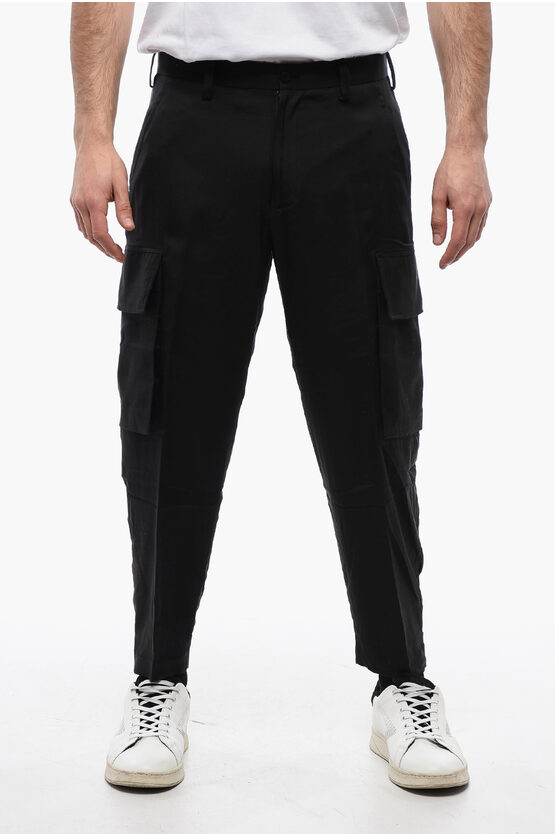 Neil Barrett Silk Blend Fireman Cargo Pants