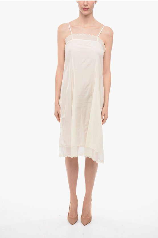 Péro Silk Blend Slip Dress In White