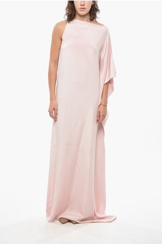 Max Mara Silk Bora Asymmetric Dress In Animal Print