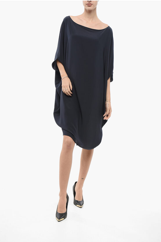 Gianluca Capannolo Silk Cape Dress