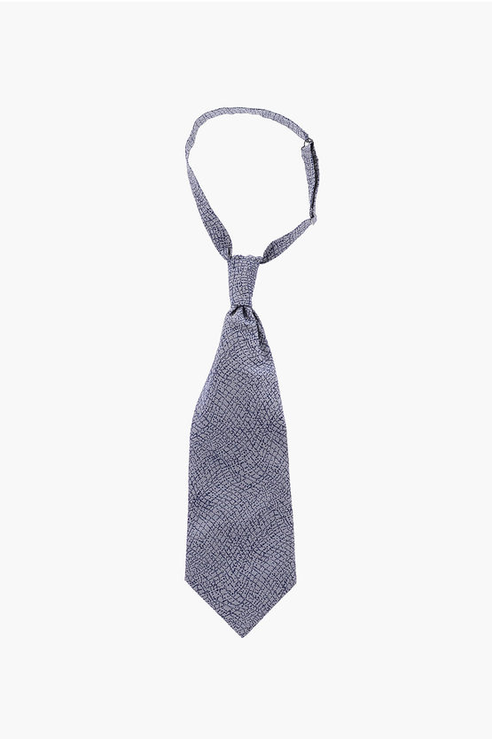 Corneliani Silk Cerimony Ascot Tie In Grey