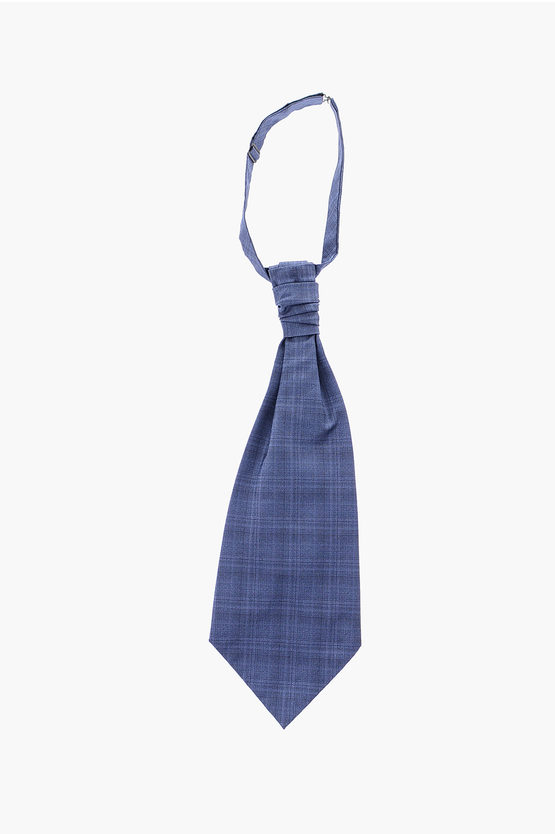Corneliani Silk Cerimony Ascot Tie In Blue