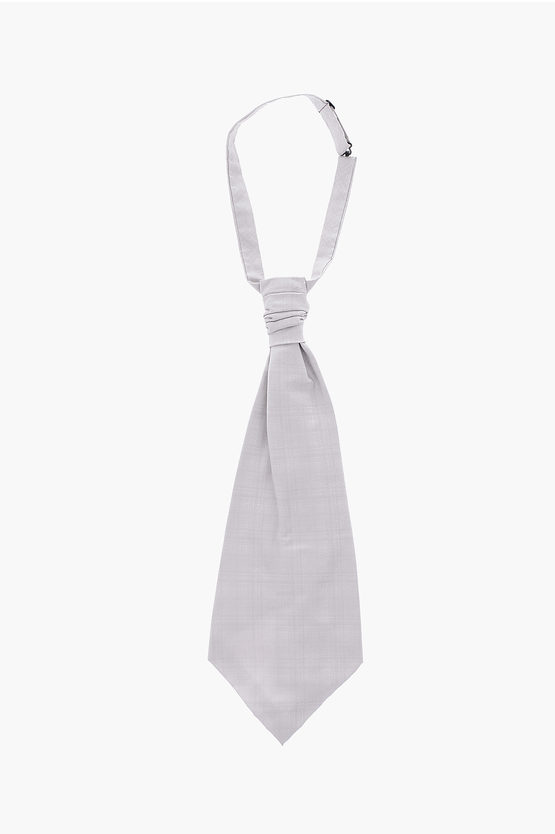 Corneliani Silk Cerimony Ascot Tie In Gray