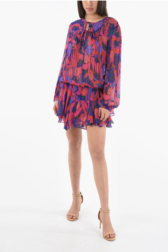Shop Isabel Marant Silk-chiffon Amezio Sheer Dress With Lace-up Detailing