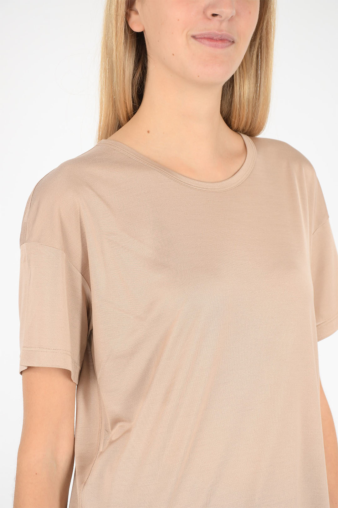 Tシャツ・カットソー TOM FORD Woman T-Shirt Brown TSJ567JEX139 JB172 Tom Ford Printed logo crew neck t-shirt | The Fashion Square