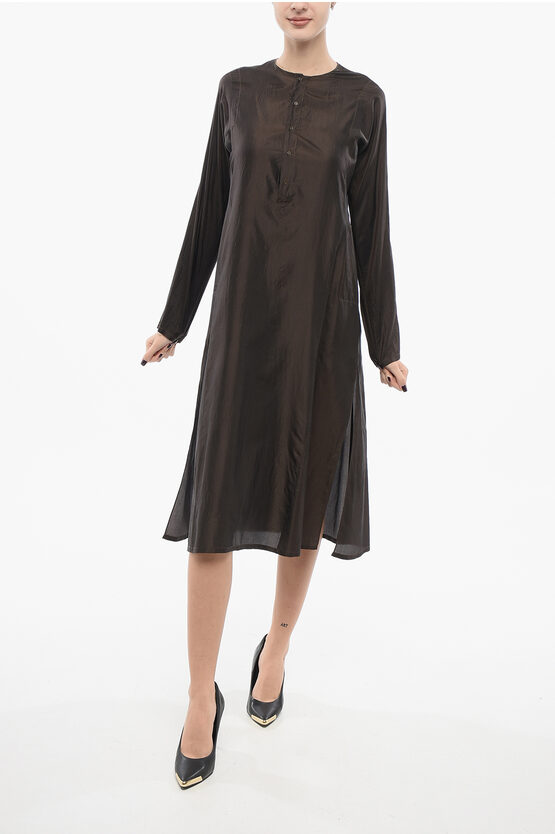 Dosa Silk Crewneck Dress