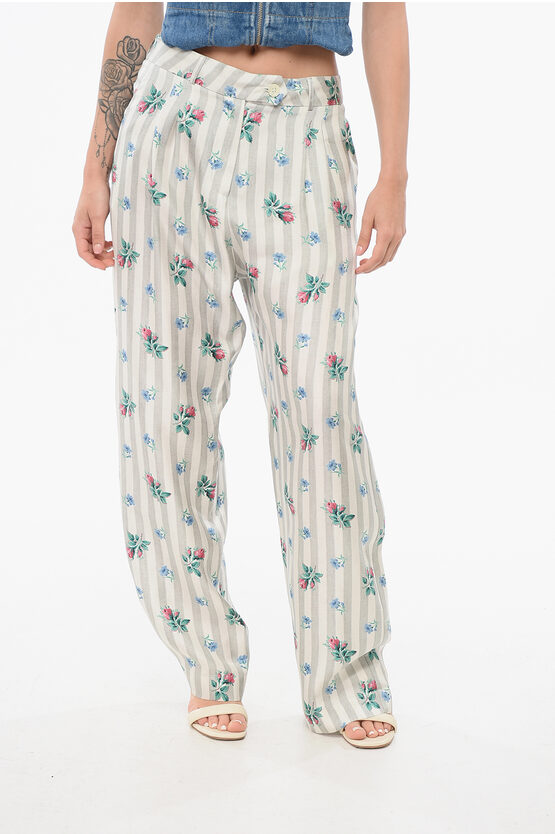 Pierre-louis Mascia Silk Floral Pants