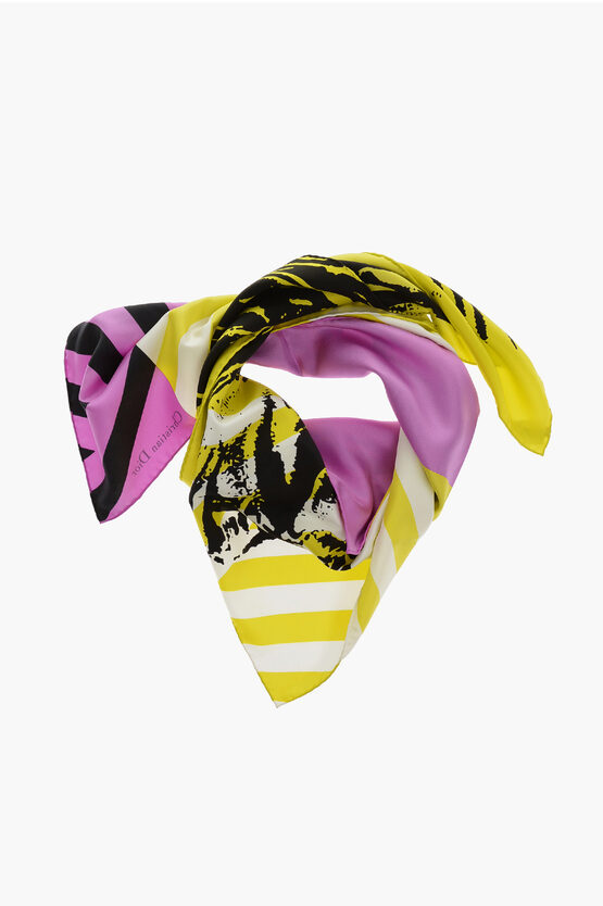 Shop Dior Silk Jungle Pop Foulard