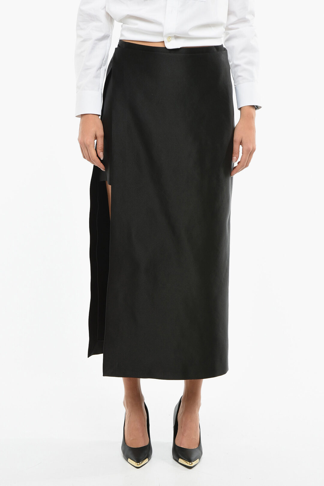 Silk KANITA Skirt with Side Slit