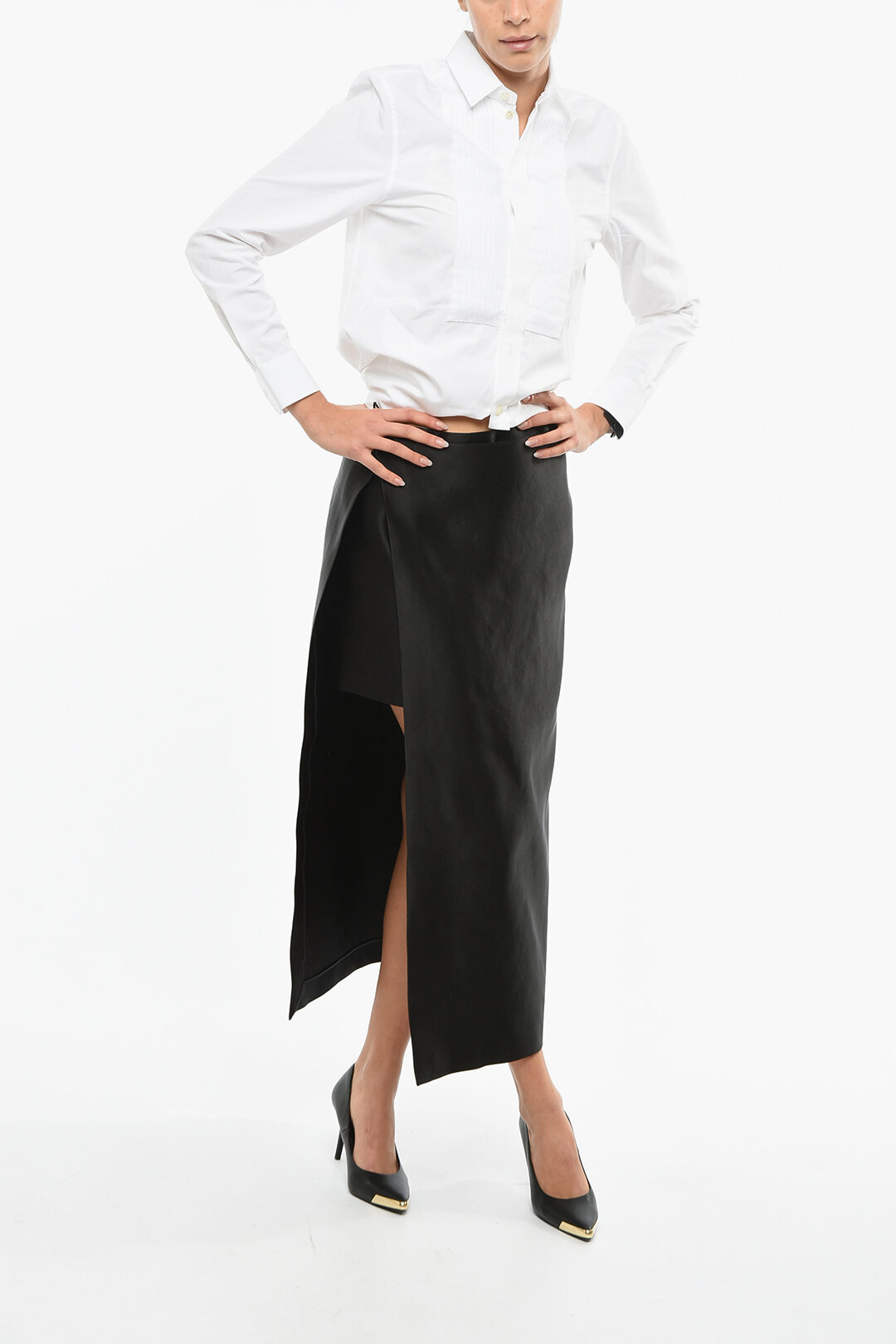 Silk KANITA Skirt with Side Slit