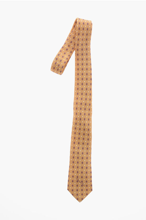Elisabetta Franchi Silk Logoed Tie