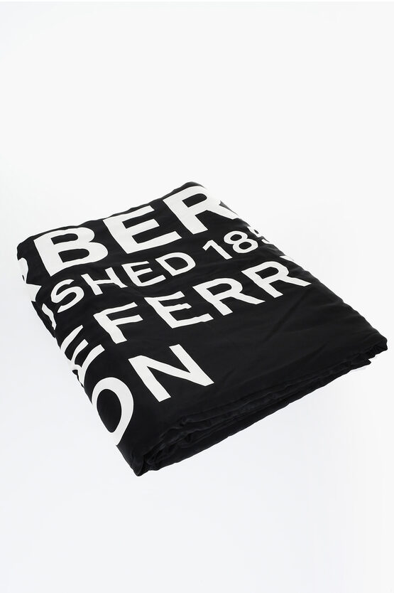 Burberry Silk London Padded Scarf In Black