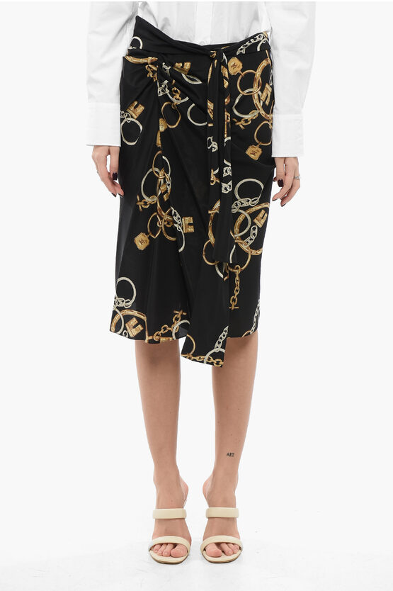 Etro Silk Maxi Skirt With Bow Detail