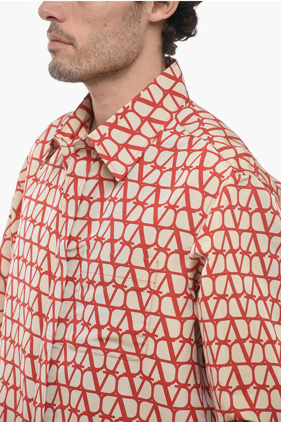 Tシャツ・カットソー VALENTINO SS25 Cream silk shirt (6B0AB7M093L ET5) 0400021257289_WHITE?wid=830&