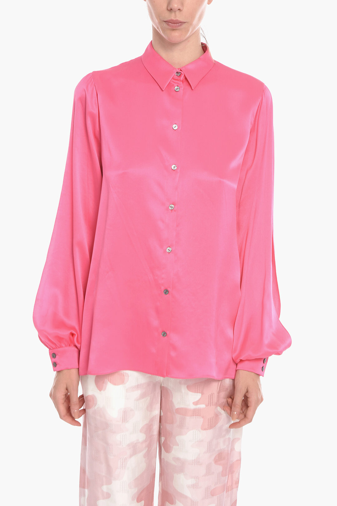 Redemption Silk Oversized Shirt with Wide Sleeves women - Glamood Outlet