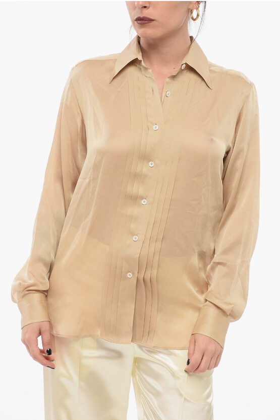 Tom Ford Silk Pin-tuck Shirt
