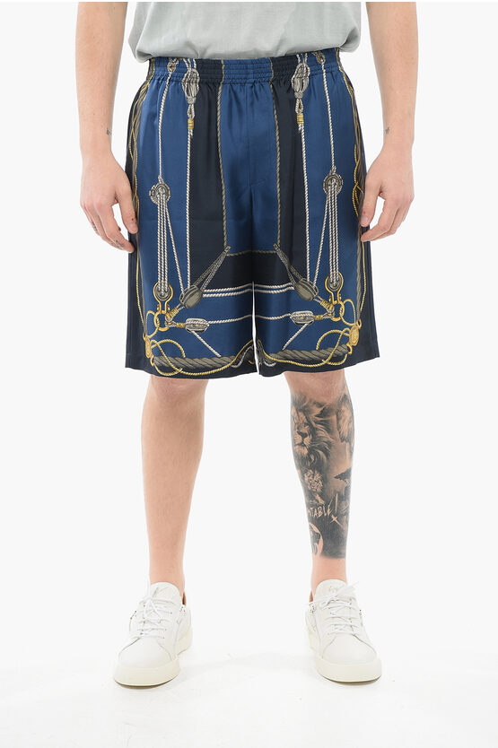 Versace Pattern-printed Elasticated Waistband Bermuda Shorts