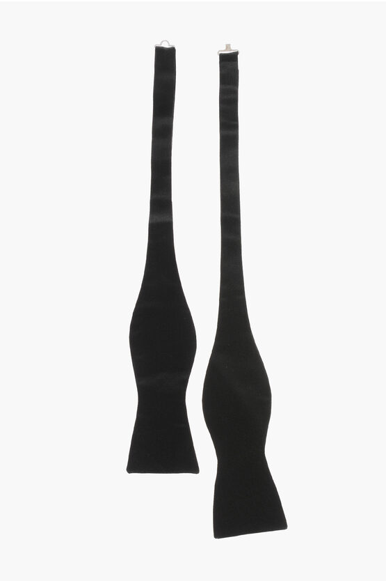 Corneliani Silk Satin Bow Tie In Black