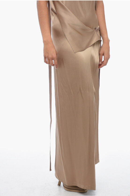 Fendi Silk Satin FLUID Slip Dress with Tape Straps women Glamood